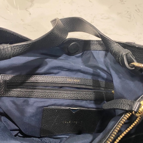 Cole Haan Leather Slouch Shoulder Handbag - Picture 7 of 9